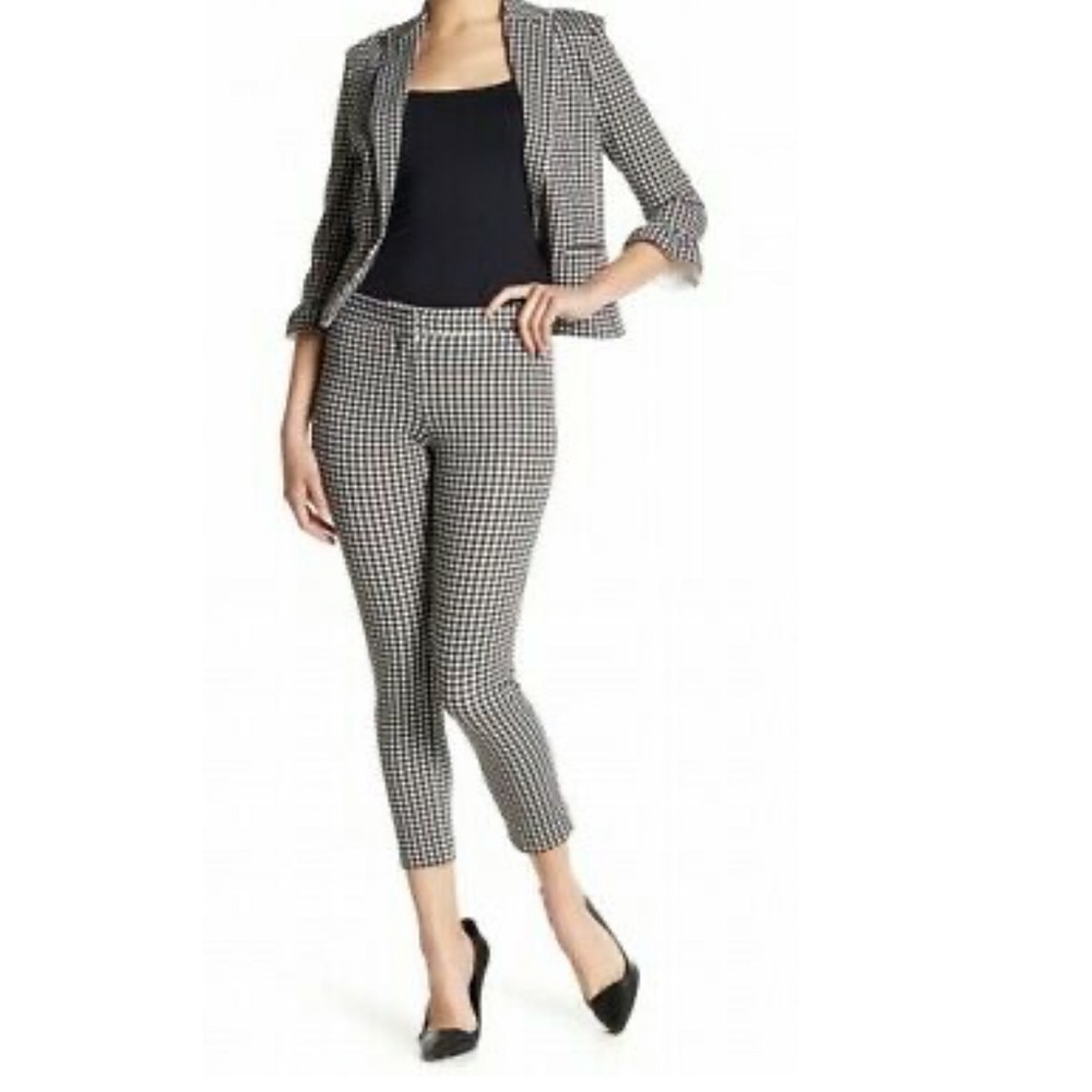 🆕Amanda & Chelsea Gingham Print Ponte Ankle Pants